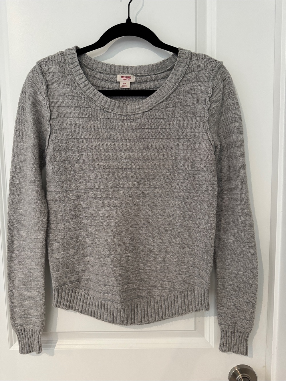 Women's Grey Crewneck Sweater - Classic Knit